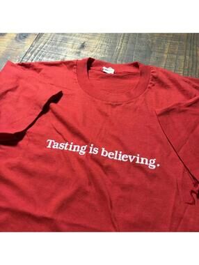 80s Coca-Cola Catch The Wave Tasting Is Believing Vintage 90s Red T Shirt Large